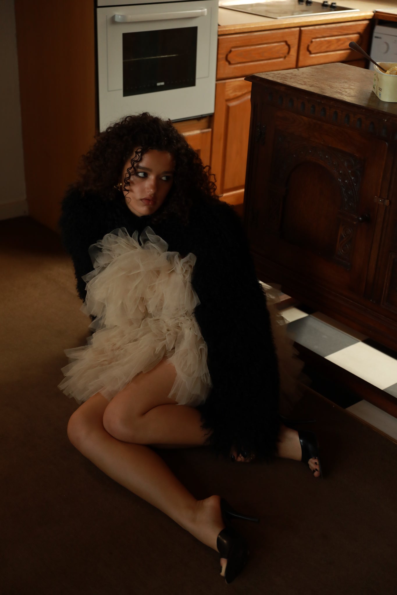 Rosa Shearling Sleeves in Black