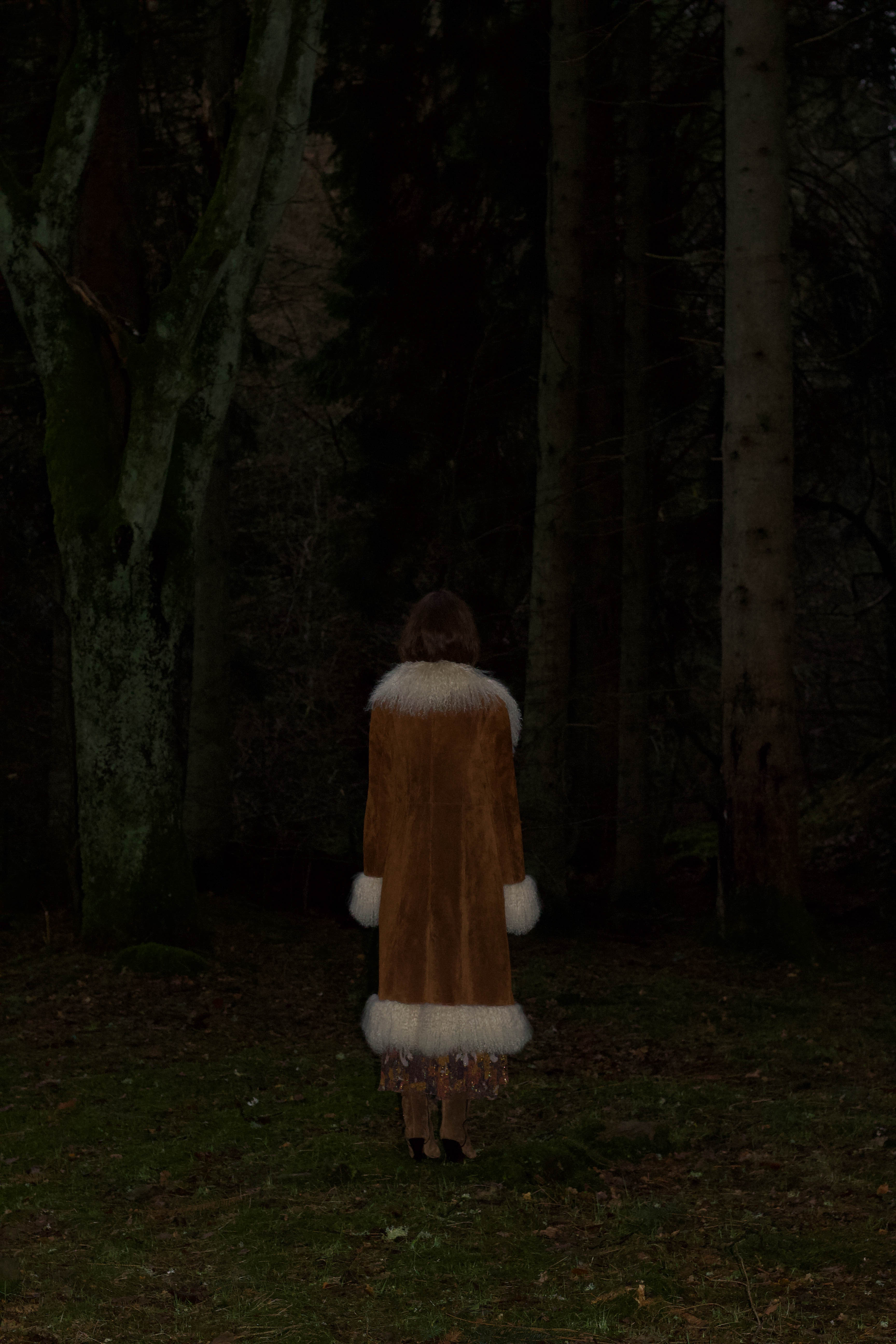 Josephine Jones The Penny suede and Mongolian Afghan coat with cupro lining