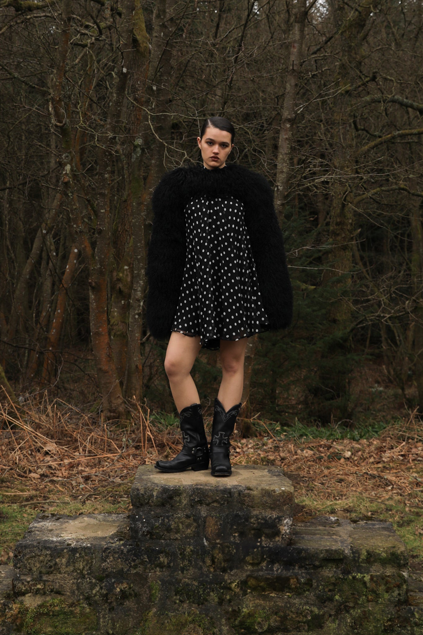 Josephine Jones The Rosa oversized Mongolian shearling sleeves