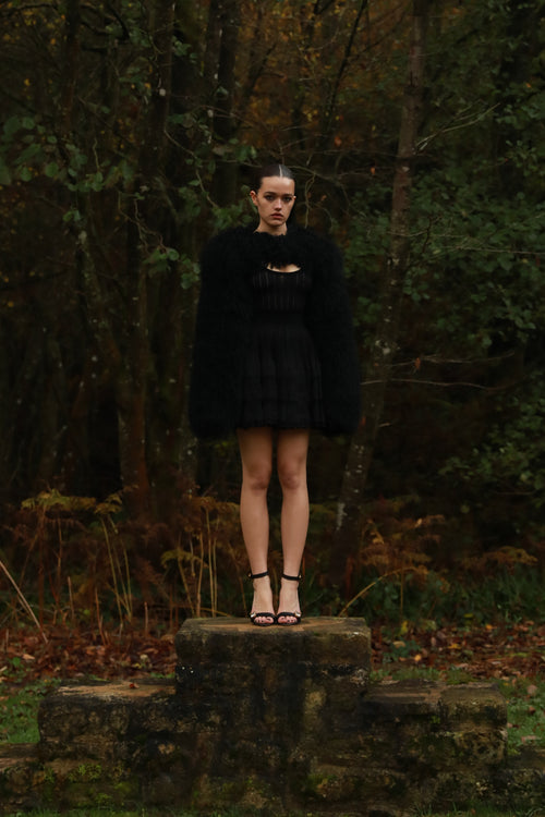 Rosa Shearling Sleeves in Black