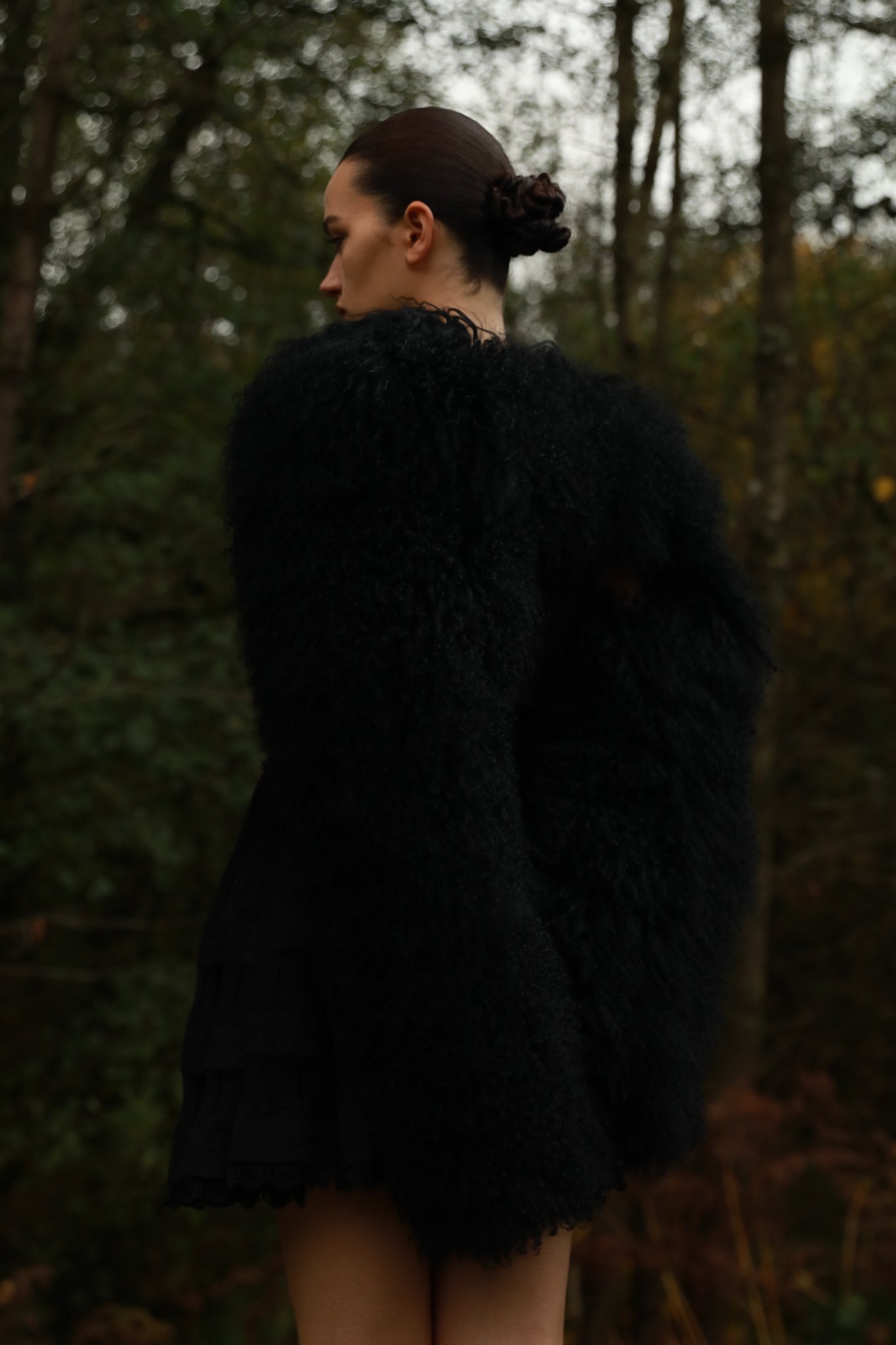 Rosa Shearling Sleeves in Black