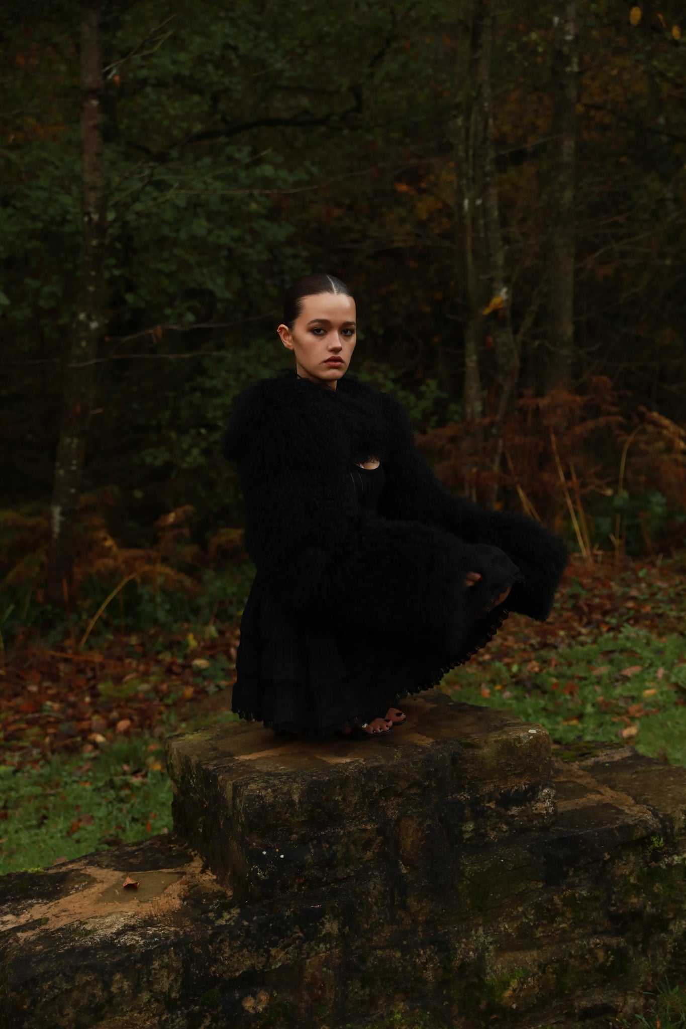 Rosa Shearling Sleeves in Black